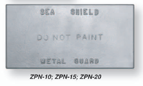 Sea Shield Marine Solid Plate Anodes 1" x 12" x 12" (ZPN-20)
